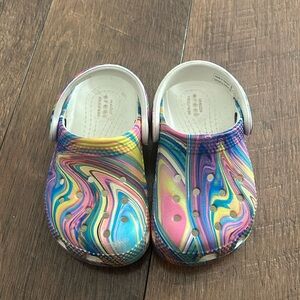 Tie-dye Crocs